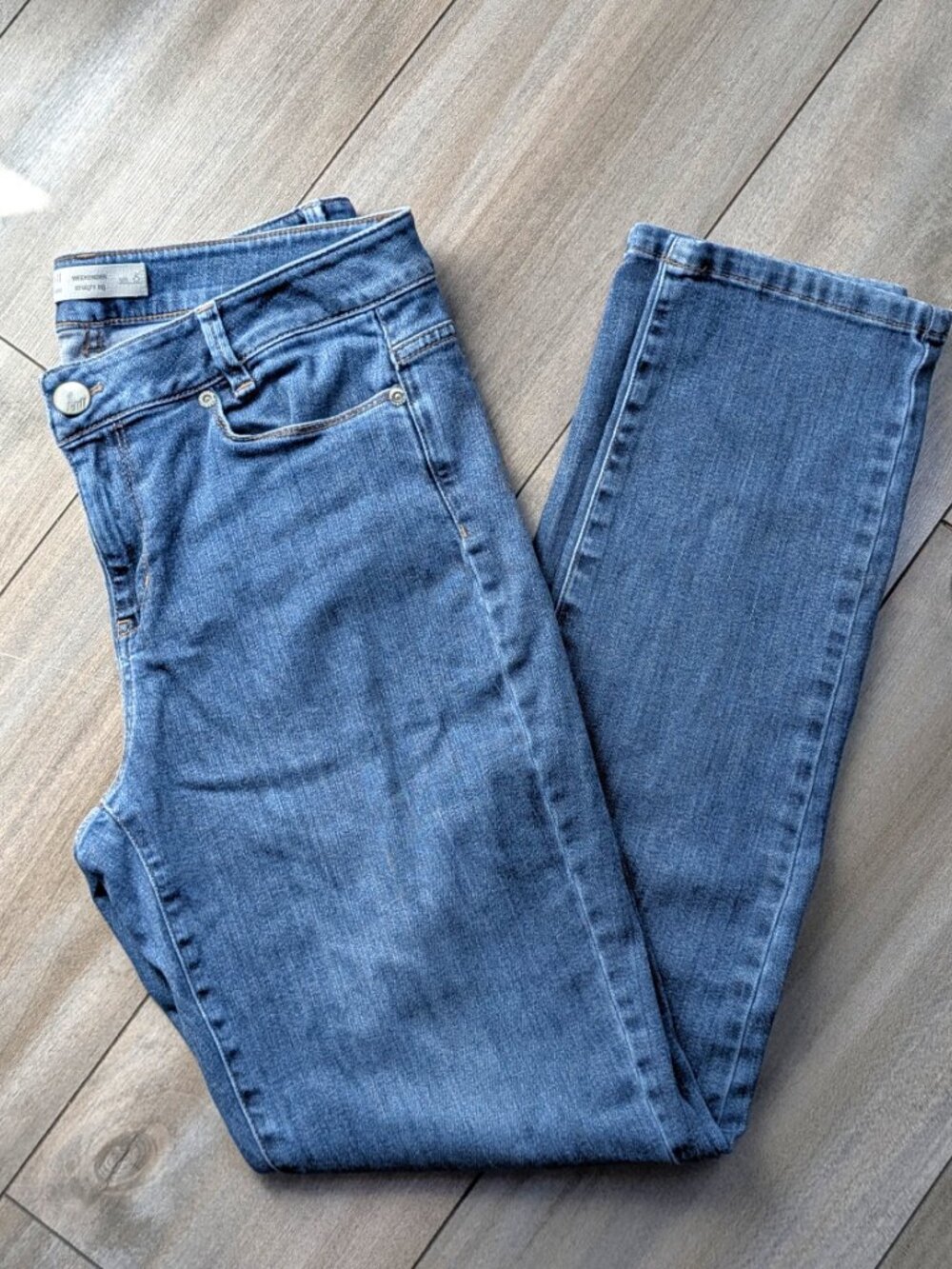 J. Jill Weekender Straight Leg Blue Jeans Size 8 - Picture 2 of 6